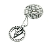 Crowe Rune Arrow Round Pendant Necklace Men's Necklace Metal Pendant Accessories