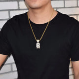 Crown Bail Drip Initials Bubble Letters Chain Necklaces & Pendant