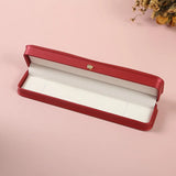 Red Brushed PU Leather Jewelry Packing Box Crown Buckle