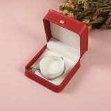 Red Brushed PU Leather Jewelry Packing Box Crown Buckle