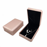 Crown Buckle Rose Brushed PU Leather Jewelry Packing Box