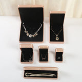 Crown Buckle Rose Brushed PU Leather Jewelry Packing Box