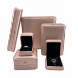 Crown Buckle Rose Brushed PU Leather Jewelry Packing Box
