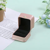 Crown Buckle Rose Brushed PU Leather Jewelry Packing Box