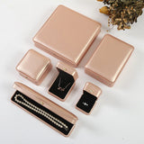 Crown Buckle Rose Brushed PU Leather Jewelry Packing Box