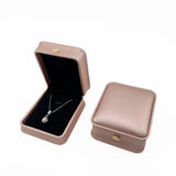 Crown Buckle Rose Brushed PU Leather Jewelry Packing Box