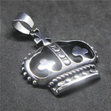 Crown Cross Pendant Stainless Steel Mens Jewelry