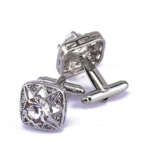 Crystal Inlaid Rhinestone Crown Cufflinks French Men's Shirt Buttons