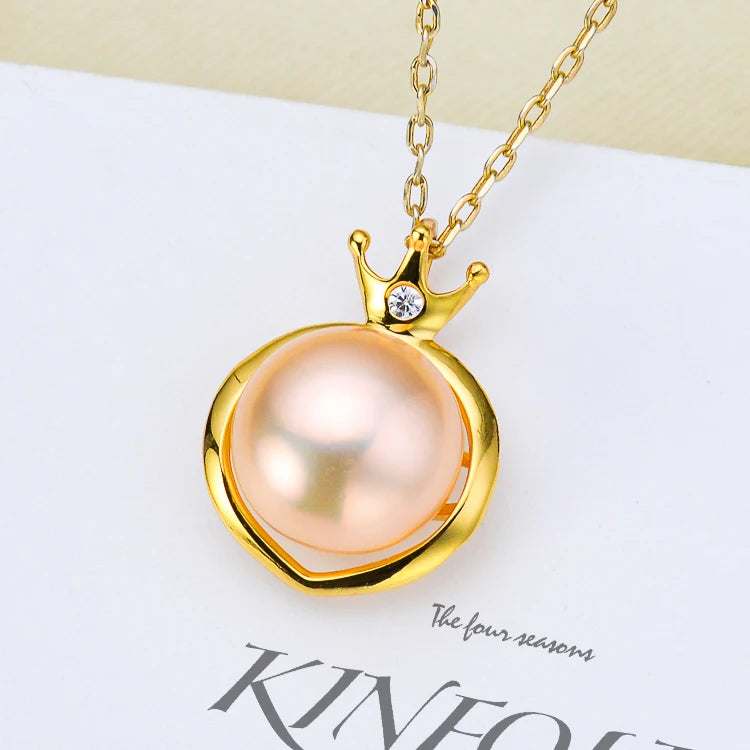 Crown Pendant Fittings DIY Pearl S925 Silver Jewelry Making