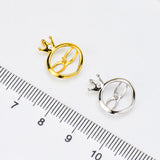 Crown Pendant Fittings DIY Pearl S925 Silver Jewelry Making