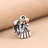 925 Sterling Silver Divine Angel Charm Bead Feather Angel Fit Bracelet
