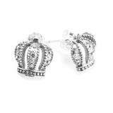 Crown Earrings 925 Sterling Silver for Women Girls Queen Stud Earrings