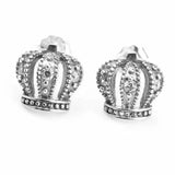 Crown Earrings 925 Sterling Silver for Women Girls Queen Stud Earrings