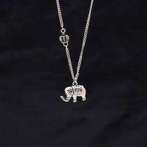 Crown Elephant Pendant Necklace for Women BOHO Jewelry