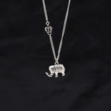 Crown Elephant Pendant Necklace for Women BOHO Jewelry