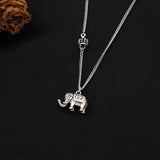 Crown Elephant Pendant Necklace for Women BOHO Jewelry