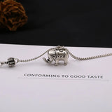 Crown Elephant Pendant Necklace for Women BOHO Jewelry
