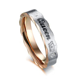 CZ Stone Wedding Rings Set Stainless Steel Couple Band Jewelry Gift