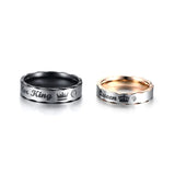 CZ Stone Wedding Rings Set Stainless Steel Couple Band Jewelry Gift