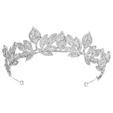 Zircon Leaf Bridal Wedding Tiaras Alloy Bridal Crown