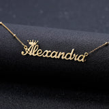 Crown Name Necklace Stainless Steel Charm Pendant