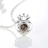 Crown Pendant Photo Necklace Birthday Gift Anniversary Gift