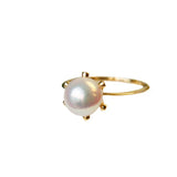 Adjustable Crown Ring Base Mounting for Pearl Beads
