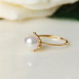 Adjustable Crown Ring Base Mounting for Pearl Beads