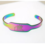 Crown Queen Bangles Stainless Steel Cuffs High Polish Bracelet