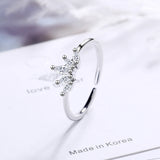 Zircon Stone Crown Ring for Women Girls - Christmas Gift