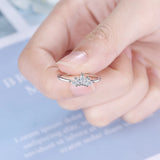 Zircon Stone Crown Ring for Women Girls - Christmas Gift