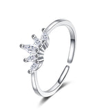 Zircon Stone Crown Ring for Women Girls - Christmas Gift