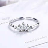 Zircon Stone Crown Ring for Women Girls - Christmas Gift
