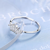 Zircon Stone Crown Ring for Women Girls - Christmas Gift