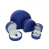 Crown Ring Earring Pendant Box PU Leather Jewelry Display