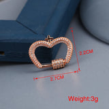 Crown Shape Clasps Hooks Copper Micro Pave Zirconia Jewelry Making