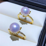 Crown Plated Ring Base Mountings for Pearl Beads