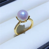 Crown Plated Ring Base Mountings for Pearl Beads