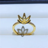 Crown Plated Ring Base Mountings for Pearl Beads