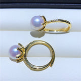 Crown Plated Ring Base Mountings for Pearl Beads