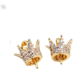 Crown Style Pendant Mount Base for 10-11mm Pearls Stones Beads
