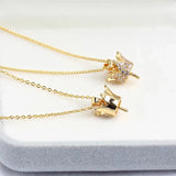 Crown Style Pendant Mount Base for 10-11mm Pearls Stones Beads