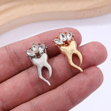 Crown Teeth Crystal Brooch Dental Lapel Pin
