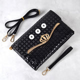 Crown PU Leather Snap Button Jewelry Bag For Women