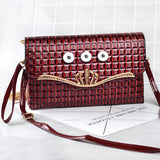 Crown PU Leather Snap Button Jewelry Bag For Women