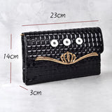 Crown PU Leather Snap Button Jewelry Bag For Women