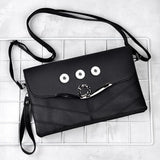Crown PU Leather 18mm Snap Button Jewelry Bag For Women