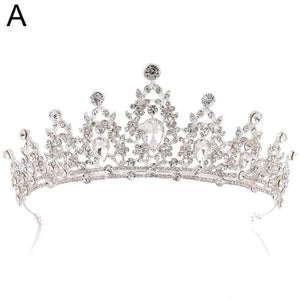 Crystal Alloy Bridal Tiara Hair Crown Queen Party Crowns
