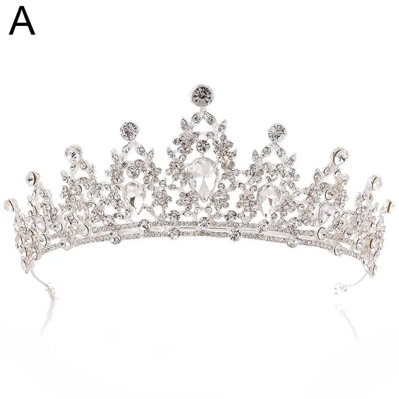 Crystal Alloy Bridal Tiara Hair Crown Queen Party Crowns