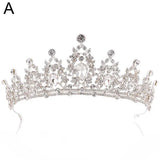 Crystal Alloy Bridal Tiara Hair Crown Queen Party Crowns